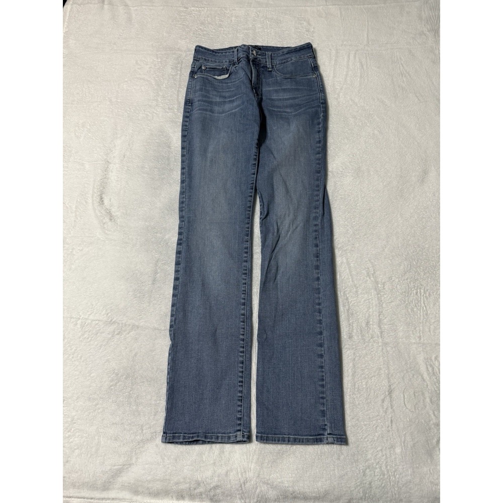 NYDJ Jeans Womens 6 Blue Marilyn Straight Medium Wash Stretch Denim 27x31
